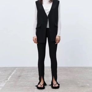 ZARA RIBBED SLIT LEGGINGS